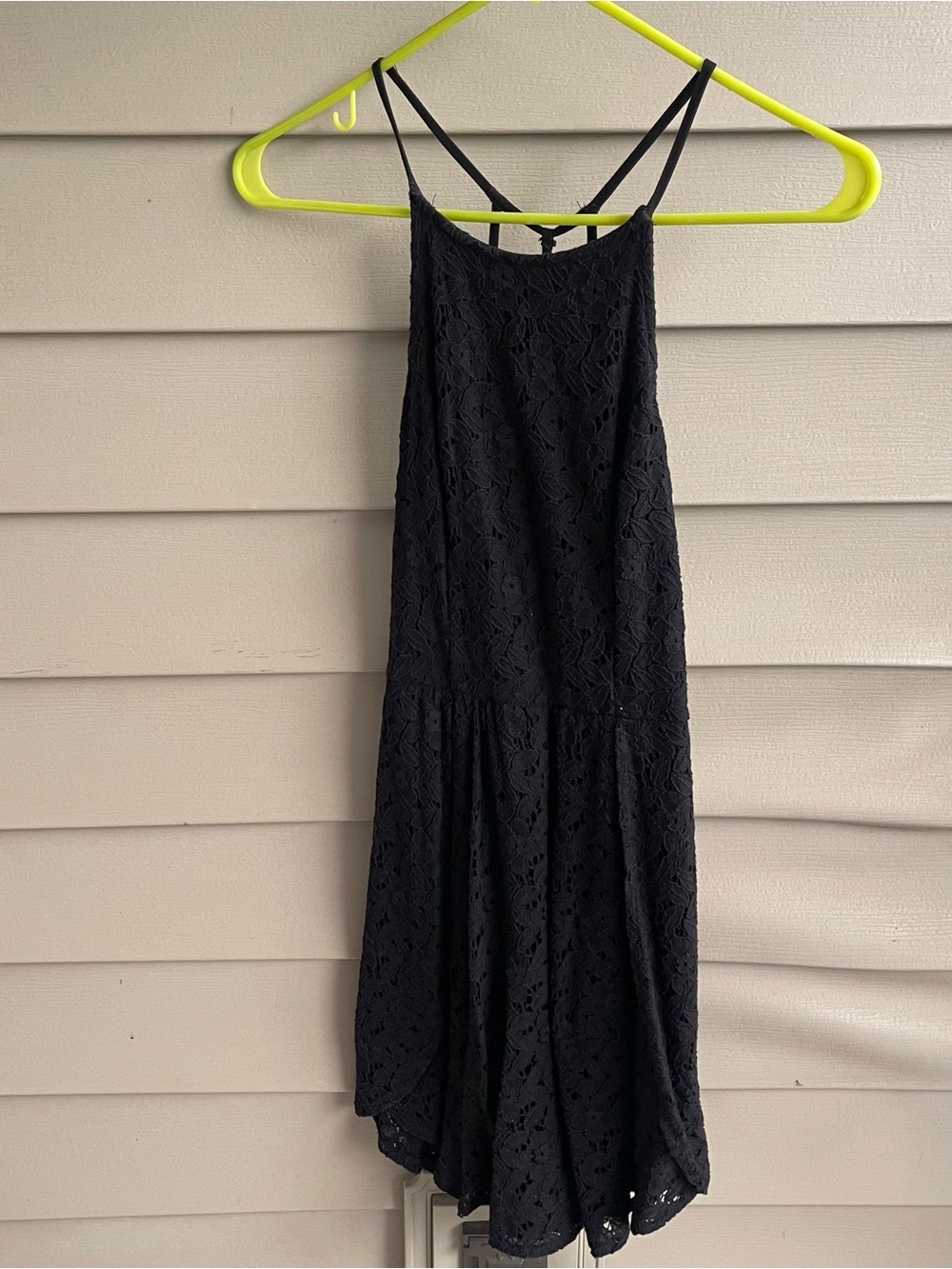 Abercrombie & Fitch Lace Halter Mini Dress Size XS Black Whimsigoth Romantic